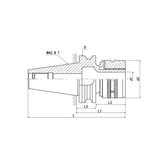 BT-C Force Milling Chuck BT30-C20-90 BT30-C25-90 - Big-tools Industrial Supply Tools for Metal Cutting